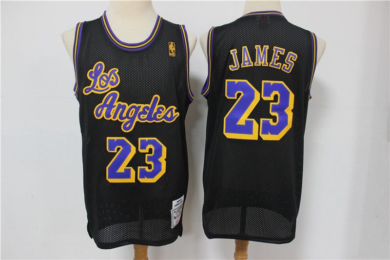 Men Los Angeles Lakers #23 James Black Classic retro Limited Edition NBA Jersey